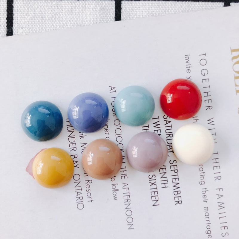 DIY Crocs Mobile Phone Case Accessories Casual Candy Color Non-Porous Round Resin Earrings Patch Accessories