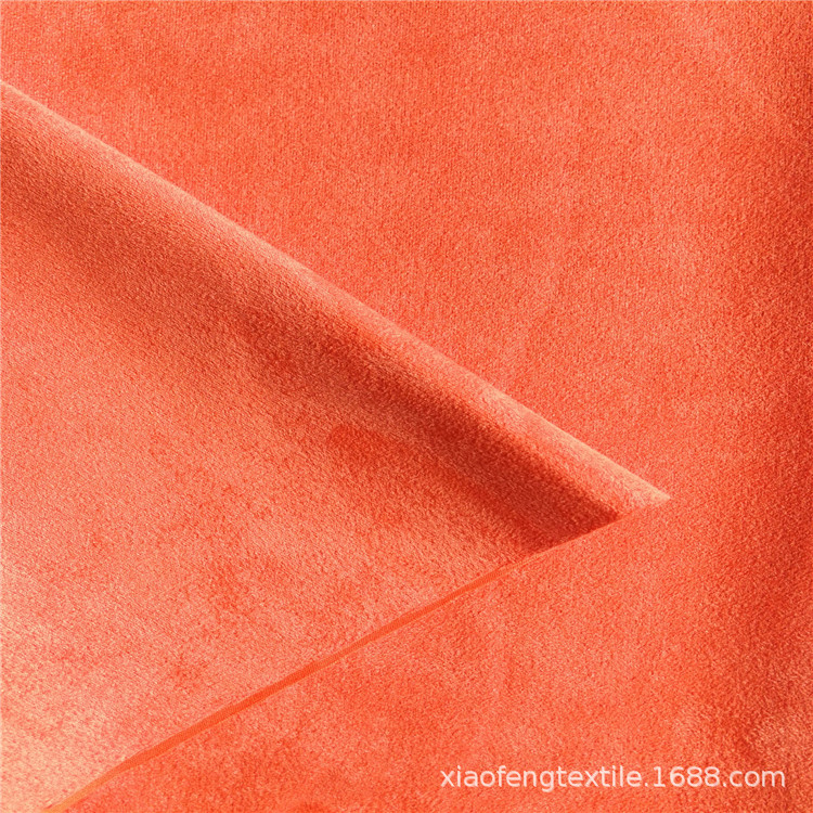 针织仿皮绒 雪花绒 麂皮绒面料，男女款休闲麂皮磨毛服装面料