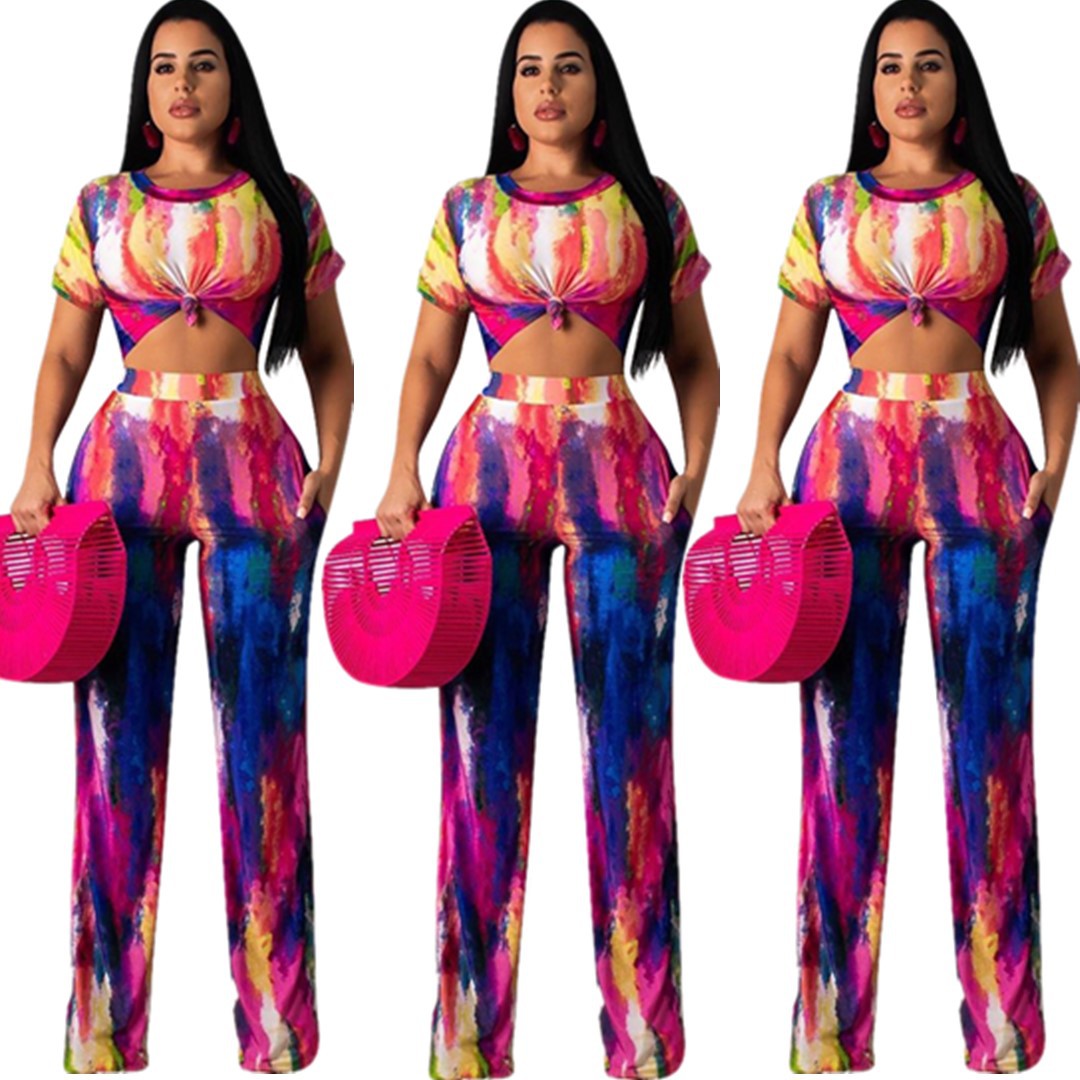 Daily Women's Vacation Printing Polyester Pants Sets Pants Sets display picture 3