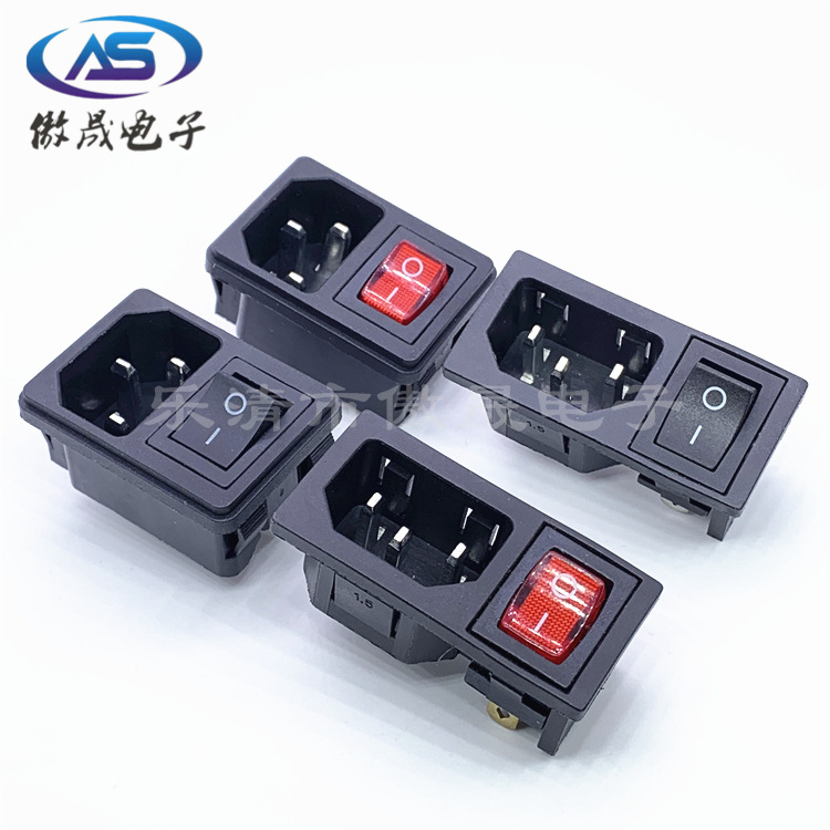 厂家直销AC03A插座二合一插座配船型开关插座带品字二合一插座