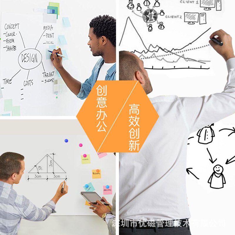 磁性白板傳統(tǒng)白板救星磁性吸附彩鋼板辦公軟白板廠家直銷可定制