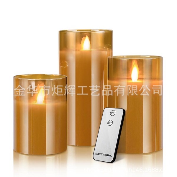 glass electronic candle