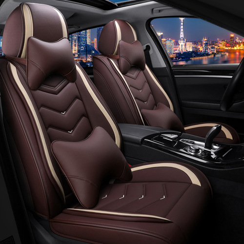 New Pinhole Pattern Leather Car Seat Cover Suitable for All Seasons, Chery GS5, Honda Fit, Model A-35