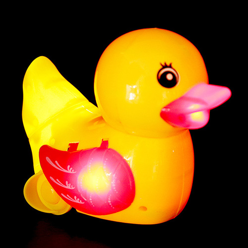 Electric Swivel Little Yellow Duck Light-Up Children's Toy, Colorful Flashing Music Educational with Sound Duck Gift Wholesale