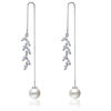 Long earrings with tassels, silver 925 sample, simple and elegant design, maxi length