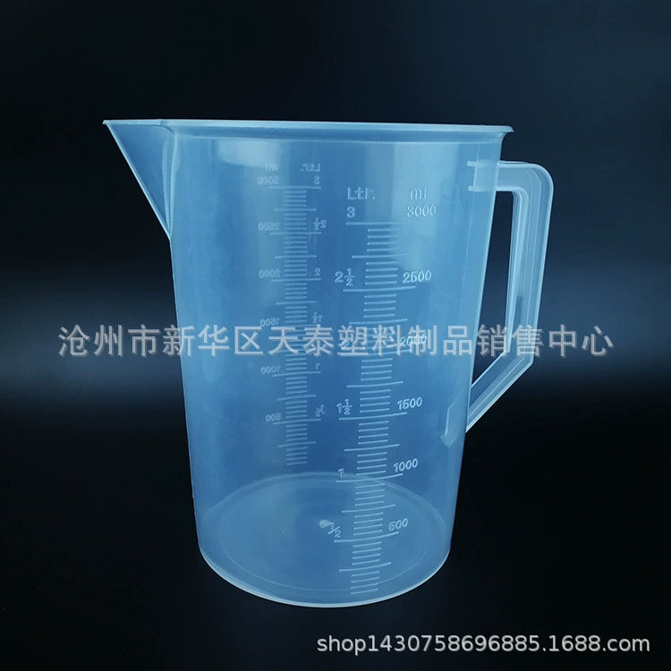 Оптовая продажа фабрики со шкалой пластиковый мерный стаканчик 3000 мл выпечки с ручкой мерный стаканчик утолщение мерный стаканчик