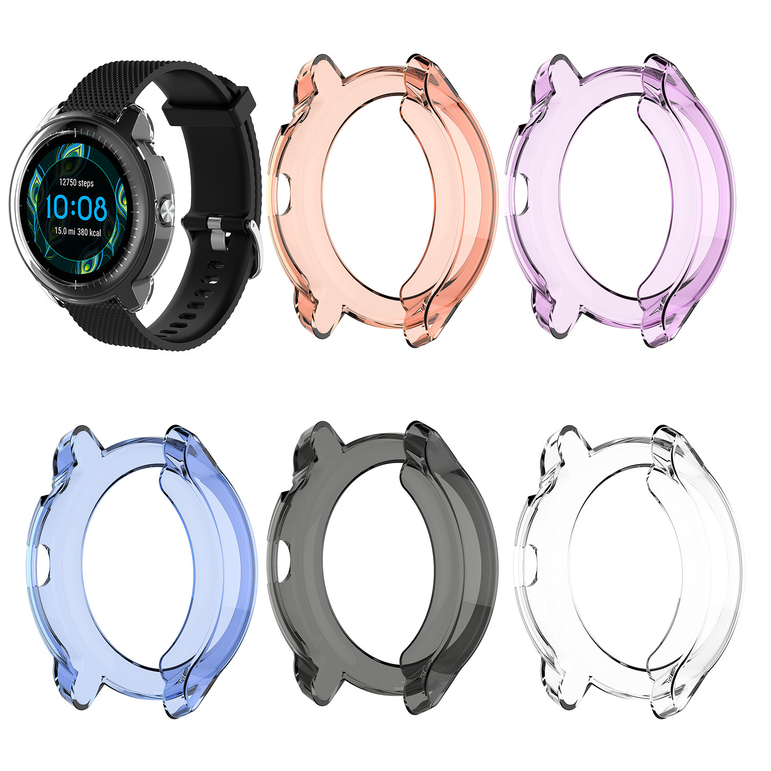 适用Garmin佳明vivoactive3 music音乐版TPU透明保护壳纯色保护套