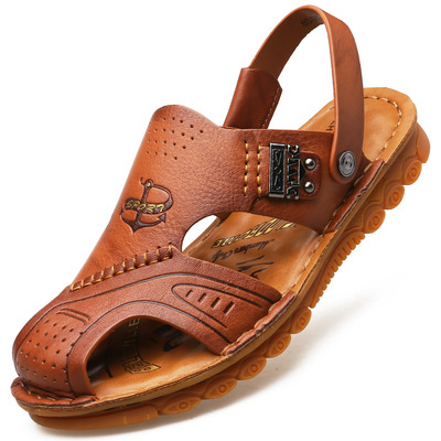 男士新款休闲时尚潮流时尚拖鞋休闲舒适防滑大底沙滩男凉鞋