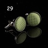 Men's cufflinks metal solid color cloth buckle buckle buckle round cufflink French cufflink customer can make it