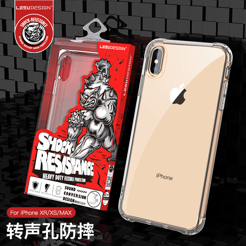 適用iphoneXS手機殼蘋果SE2氣囊防摔X透明矽膠軟套XR創意殼轉聲孔