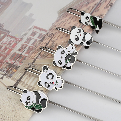 Sichuan Chengdu travel commemorative gift national treasure giant panda metal bookmark for students with Chinese style creative souvenirs
