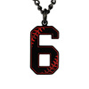 Trend fashionable street baseball necklace stainless steel for boys, accessory, pendant, European style