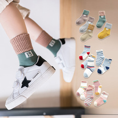新品春秋冬兒童襪子簡約清新19數字男女寶寶襪卡通棉襪兒童襪批發