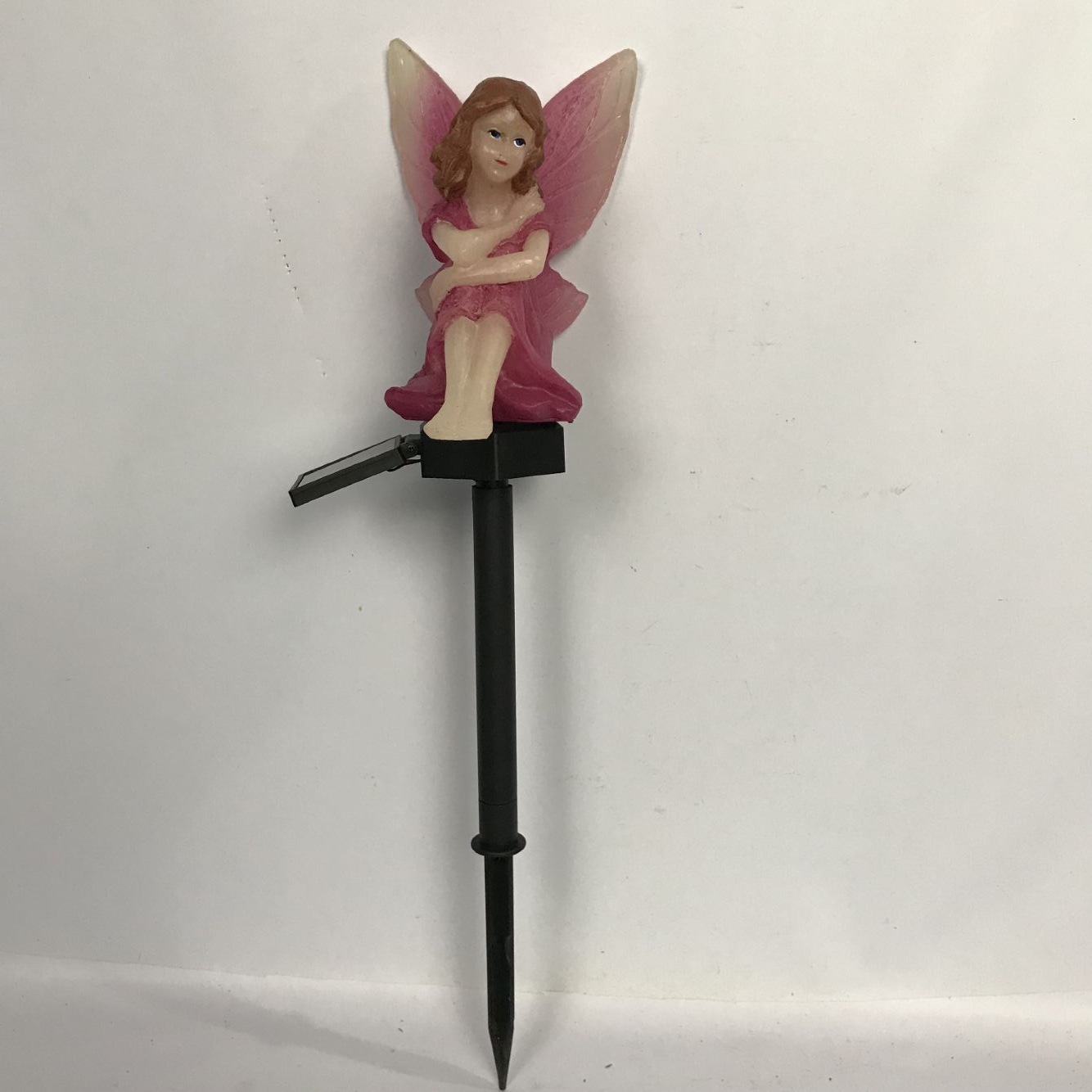 工厂热卖跨境电商专供太阳能搪胶花仙子地插件灯工艺品庭院草坪灯