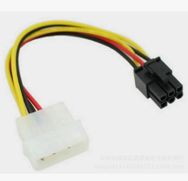 Большой 4pin к 6pin шнур питания один D к графической карте 6P кабель питания видеокарты один 4PIN к 6P
