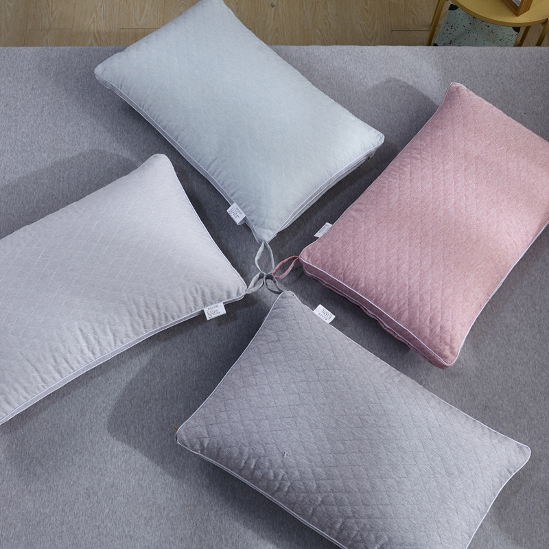 枕芯 简约时尚立体绗绣热熔水洗枕头单人学生枕酒店枕头一件代发|ms