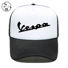vespa字母印花系列海綿網帽團體學生買鴨舌帽子定制LOG印字潮男女
