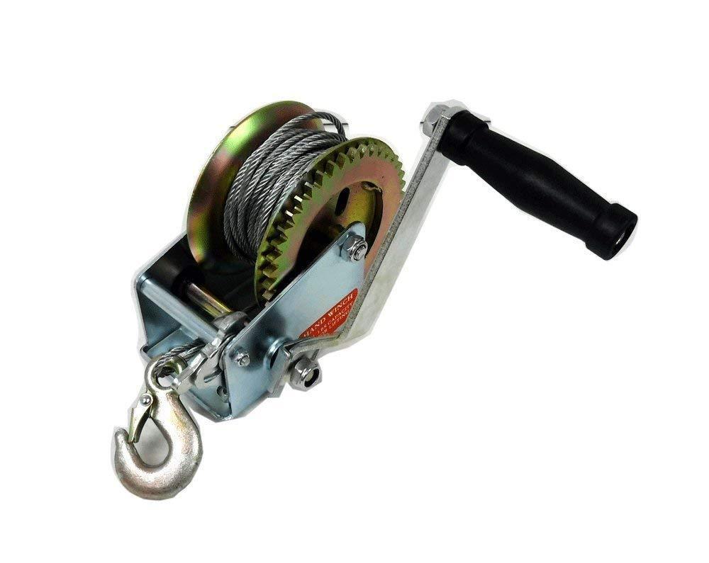 德国 跨境 1000lbs 450kgs 手摇绞盘 钢丝绳 船用绞盘