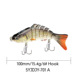 5 Pcs jointed swimbait Hard Swimbaits Fresh Water Bass Swimbait Tackle Gear