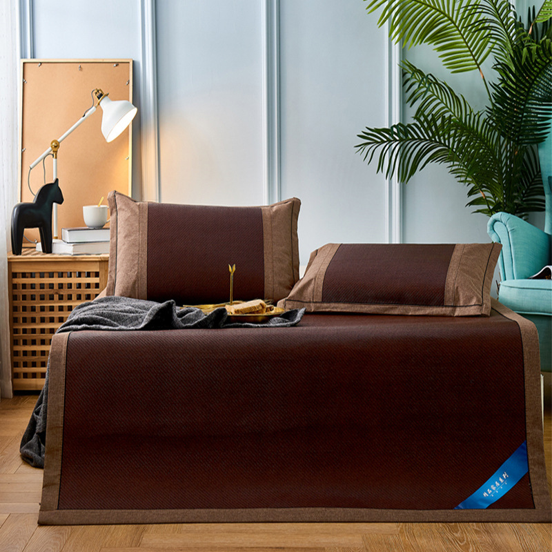 双面印尼藤凉席套件学生宿舍藤席台湾兰草席冰藤席三件套批发代发|ms