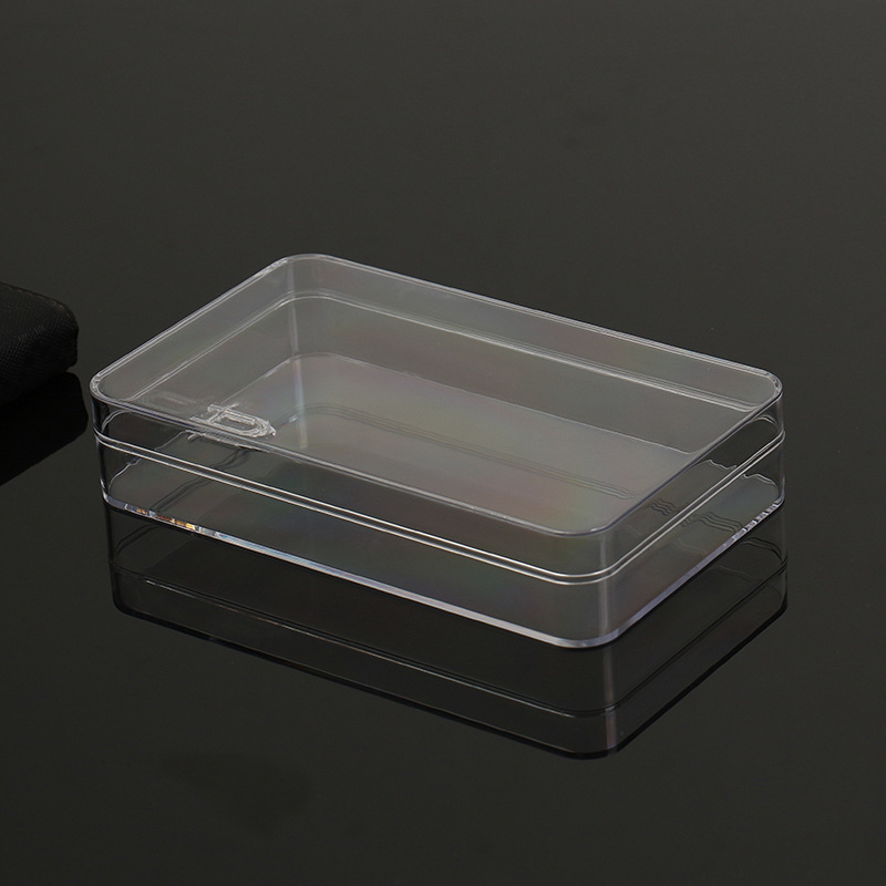 PS天地盖盒文具手机壳带挂钩包装盒透明茶叶面膜水晶盒塑料盒现货