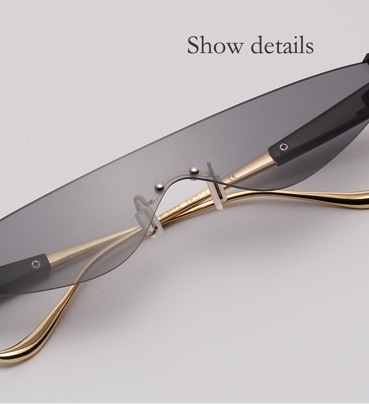 Half Metal Triangle Glasses Transparent Colored Retro Sunglasses Wholesale display picture 1