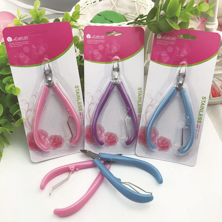 Fabricante en stock alicates de mango de plástico antideslizante alicates de piel muerta tijeras de piel muerta alicates de belleza cortaúñas alicates antideslizantes