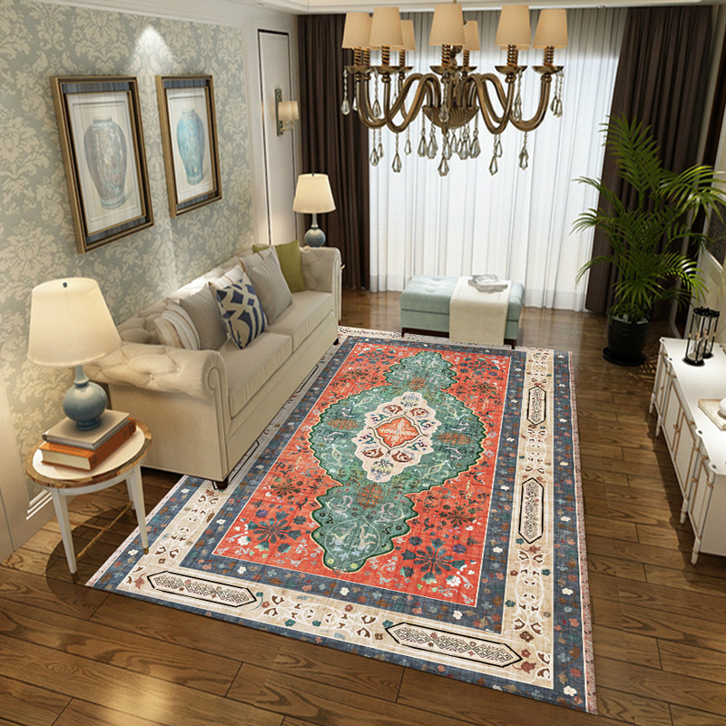 Modern ethnic carpet for living room, furniture, ethnic style, washable 4