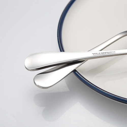 1010 stainless steel spoon household eating spoon children's tableware restaurant long handle coffee stirring spoon dessert spoon