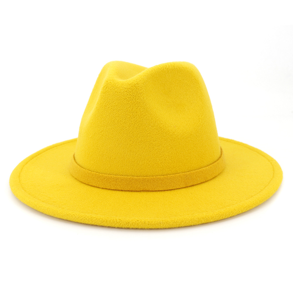 Solid Color Panama Hat 