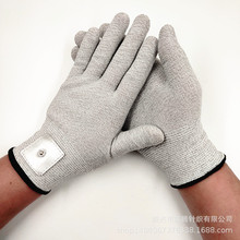 银纤维罗口加固定皮理疗导电 皮革耐磨按摩保养美容电极手套
