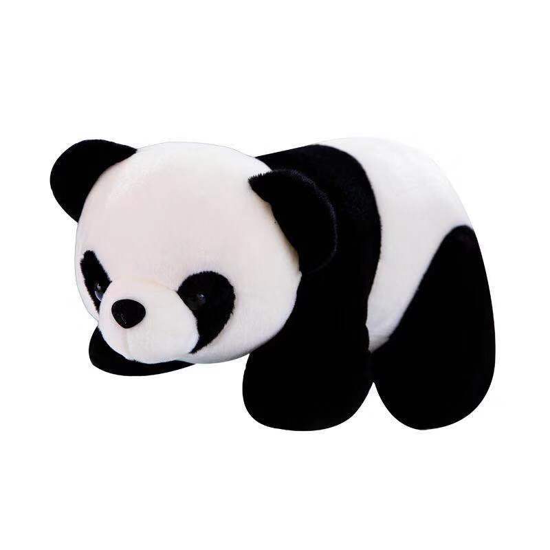 Panda muñeca de peluche de juguete abrazo Panda oso muñeca blanco y negro hoja de bambú Panda rascarse muñeca máquina muñeca