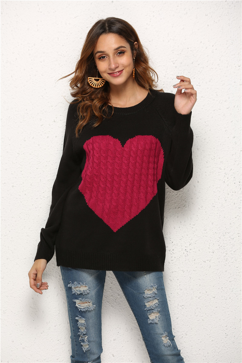 Women's Sweater Long Sleeve Sweaters & Cardigans Hollow Out Fashion Heart Shape display picture 5