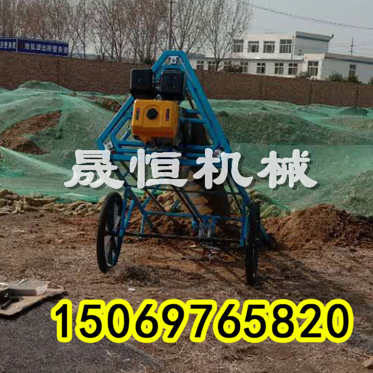 可定制手推移动打洞机汽油15马力挖坑机15米电线杆挖坑打洞机现货