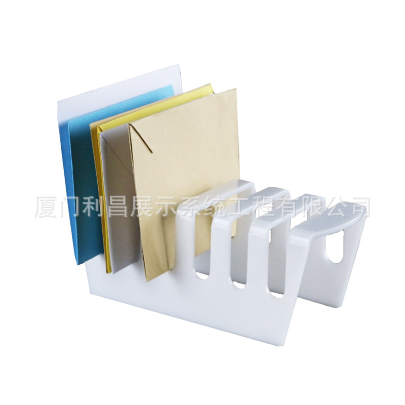 亚克力笔记本文件架 有机玻璃办公用品置物架定制 热弯成型书架