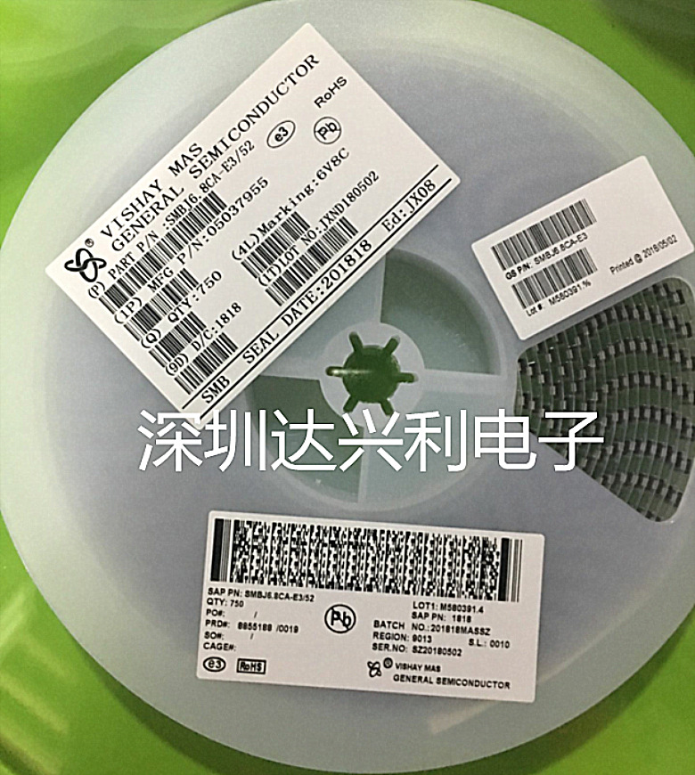 全系列原装Visahy瞬变抑制二极管SMBJ6.8CA  优势直销 可出样品