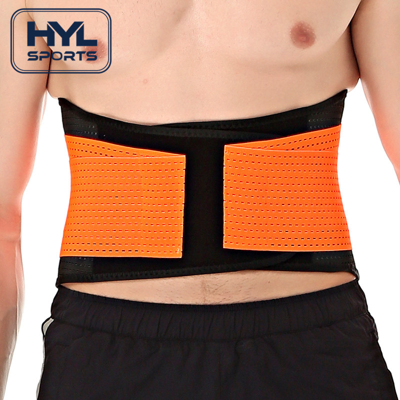 亚马逊跨境 运动健身收腹护腰7根支撑防滑条透气网眼加压松紧带