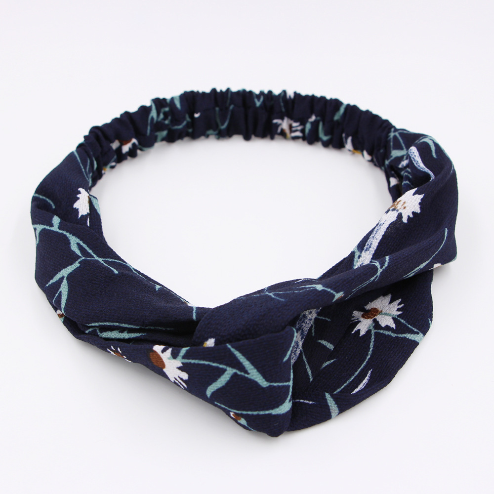 Retro Plants Flowers Leaves Cross Hair Bands All-match Women's Headbands Wholesale display picture 5