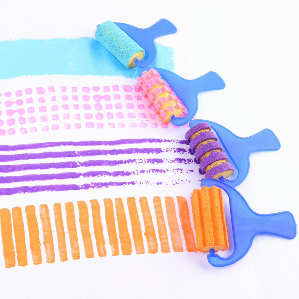 Esponja cepillo de pintura rodillo sello cepillo pintura educación temprana kindergarten área de arte graffiti herramienta material de pintura