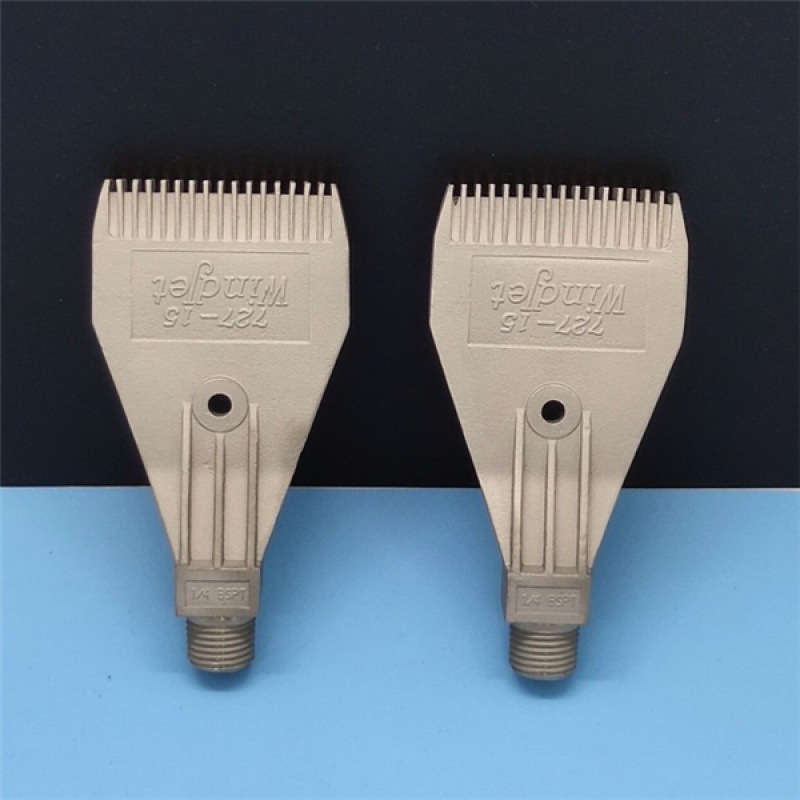 727不锈钢吹风喷嘴 单孔空气喷头 F型风刀喷气嘴塑料扁形吹气鸭嘴