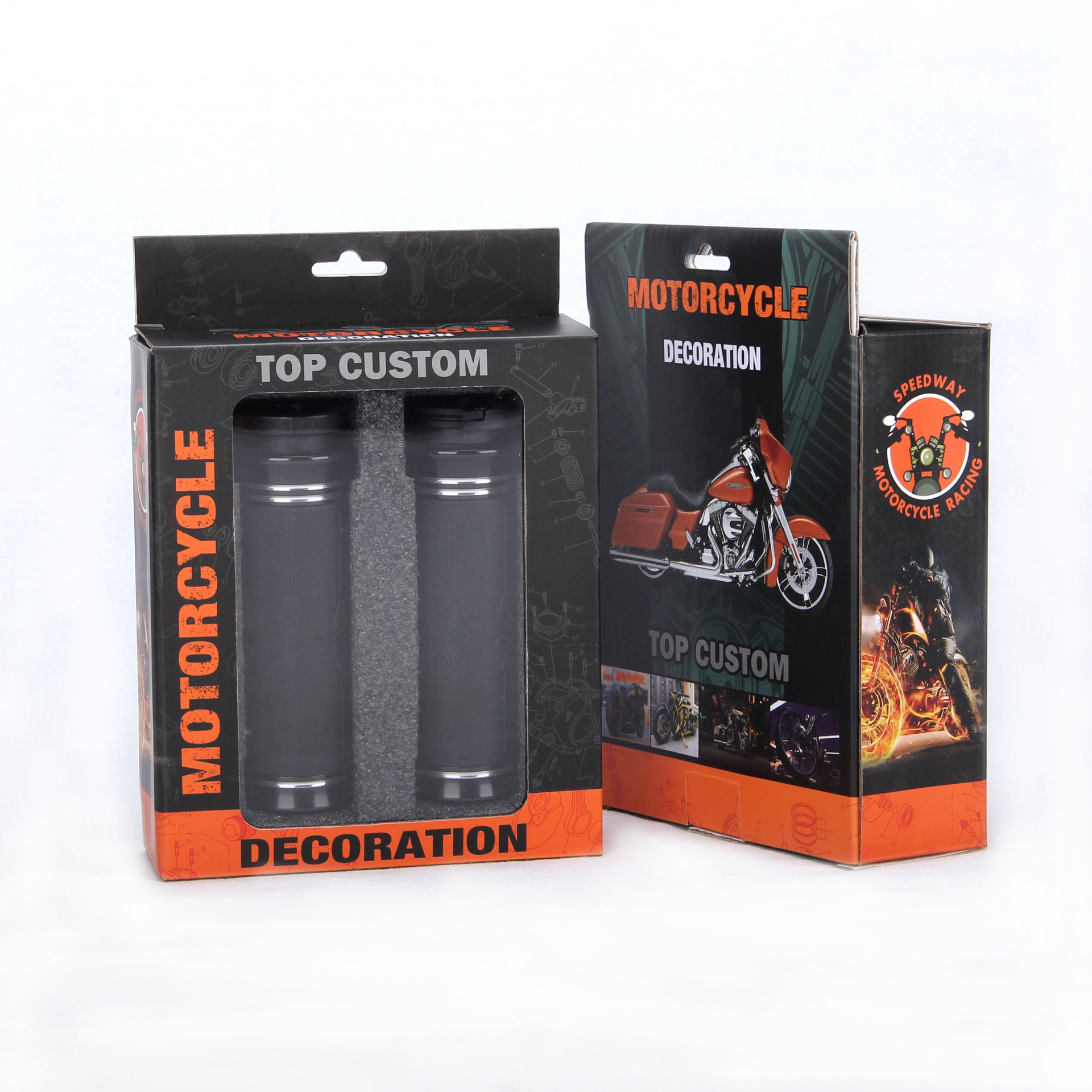 Aluminum Alloy Motorcycle Handlebar Grips with Electronic Valve Grips Suitable for Harley Touring and Soft Tail Series Handlebar Installation