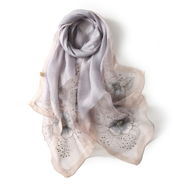 Silk autumn scarf