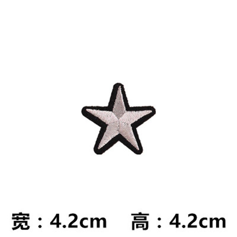 Longsheng bordado carta pegatinas de tela al por mayor accesorios ropa zapatos y sombreros parche negro plancha insignia