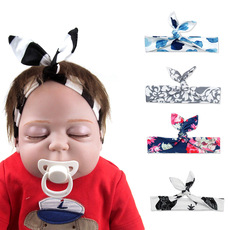 ins 婴儿宝宝发饰柔软兔耳朵儿童饰品发带 Baby hair band