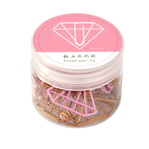 Special-shaped paper clip creative wholesale cute bookmark color 20 pieces gold PET coated wire paper clip box