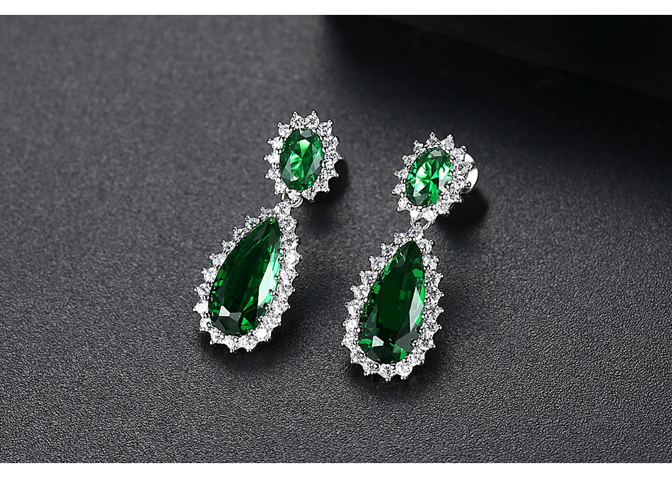 Aaa Zircon Color Earrings Korean Fashion Ladies Earrings display picture 4