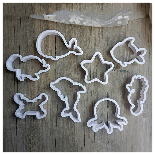 正惠DIY烘焙  海洋生物系列 海豚 海马 海星 翻糖塑料饼干模具