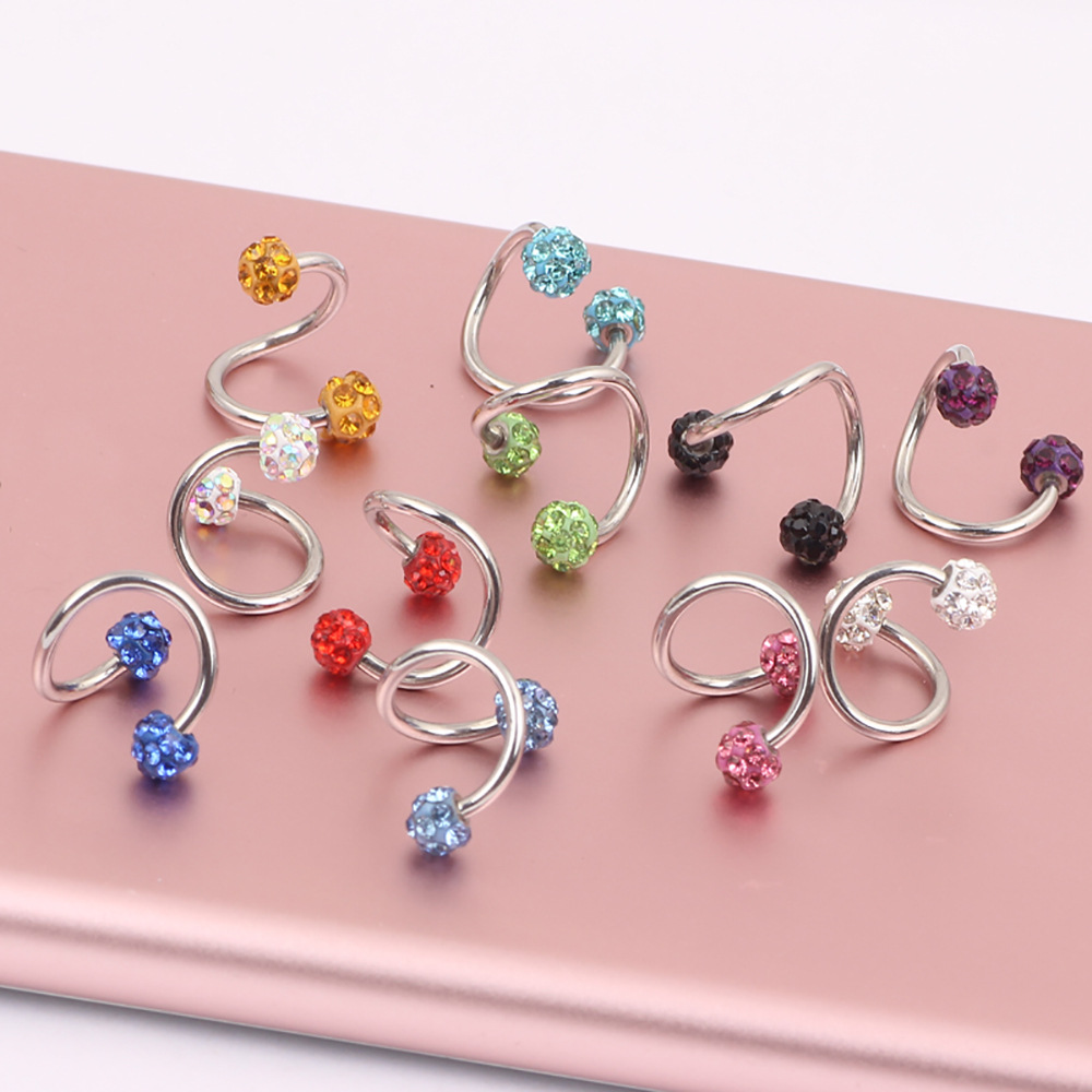 16G labret stud size and finish detail