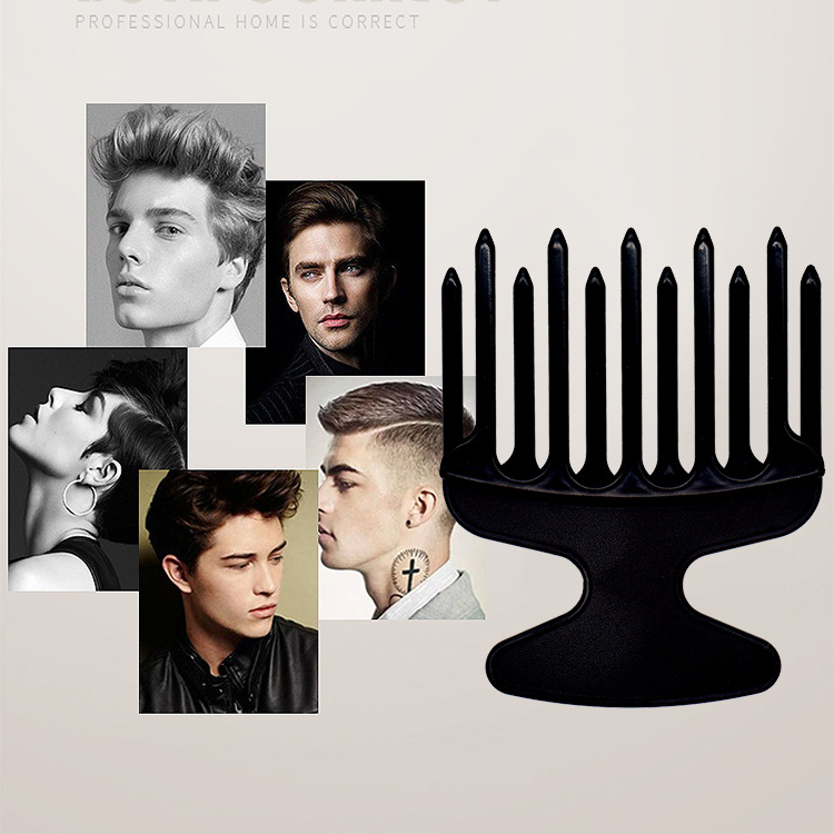 Gran Tenedor peine de pelo peine de maquillaje/peine de masaje de corte de pelo de los hombres de dientes anchos costilla peine de aceite Retro