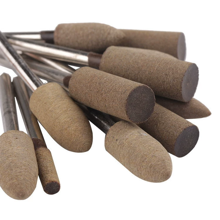 Шлифовальная головка из воловьей кожи, полировка, полировальный круг из воловьей кожи, металлический шлифовальный инструмент, тонкая шлифовка, полировка зеркала, цилиндрическая овальная ручка 3 мм